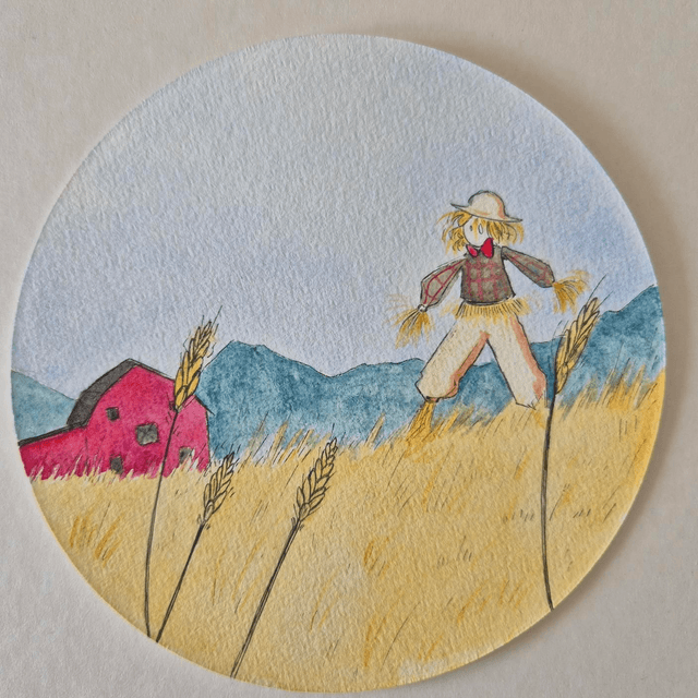 Ink24#25 Épouvantail - Aquarelle
